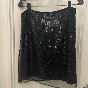 Ellie Tahari Black Sequin Skirt Size 8P